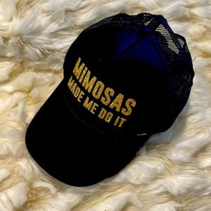 NWOT ‘Mimosas Made Me Do It’ Mother Trucker brand hat